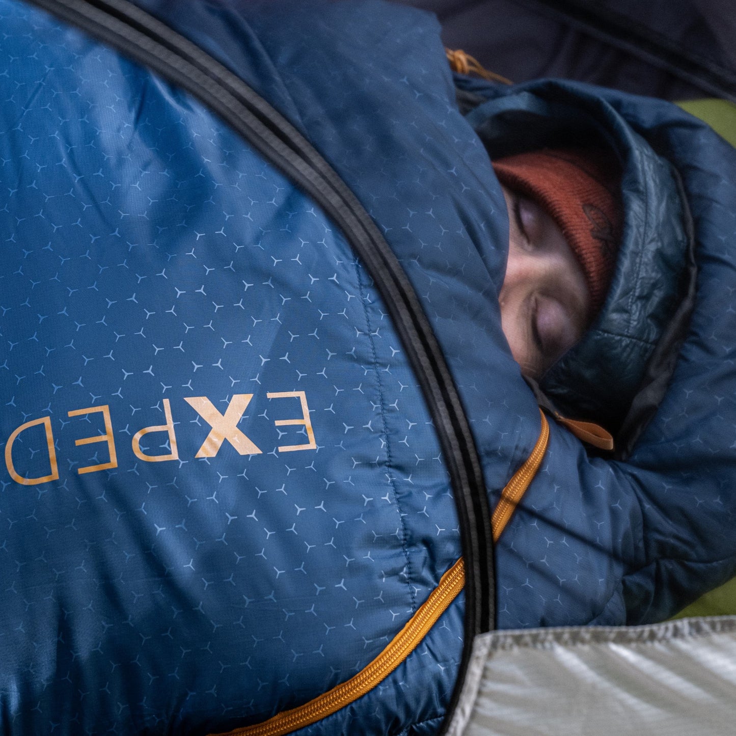 EXPED Deepsleep 0c sleeping bag fabric lifestyle