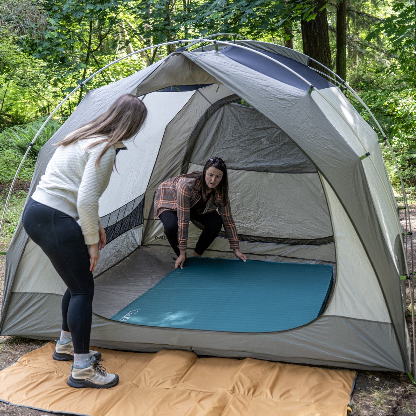 EXPED MegaMat Duo inside tent