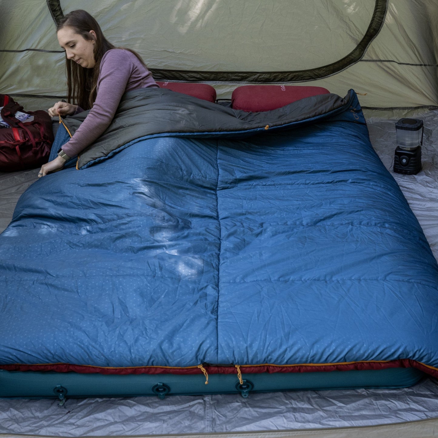 EXPED Mega Sleep inside tent