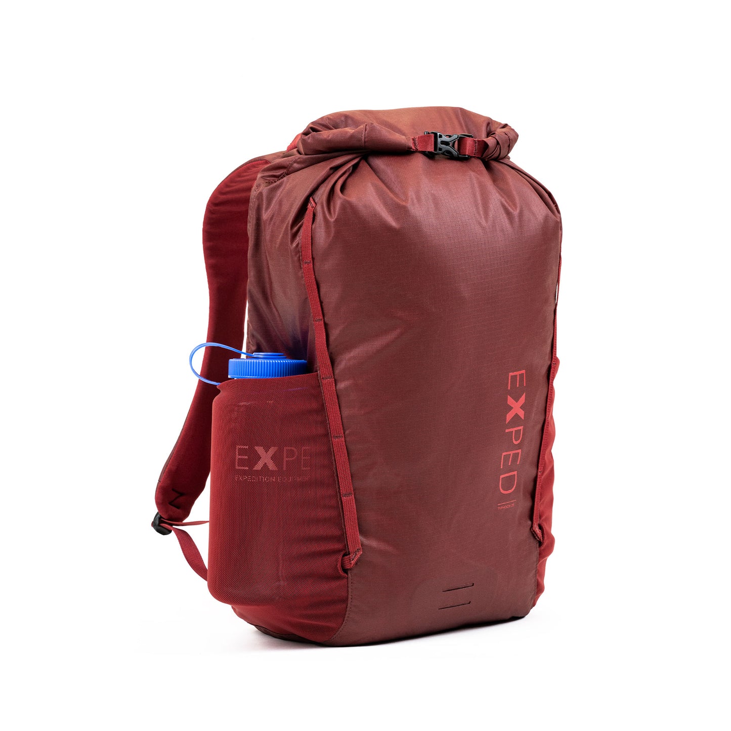 EXPED Typhoon 25 burgundy with bottle