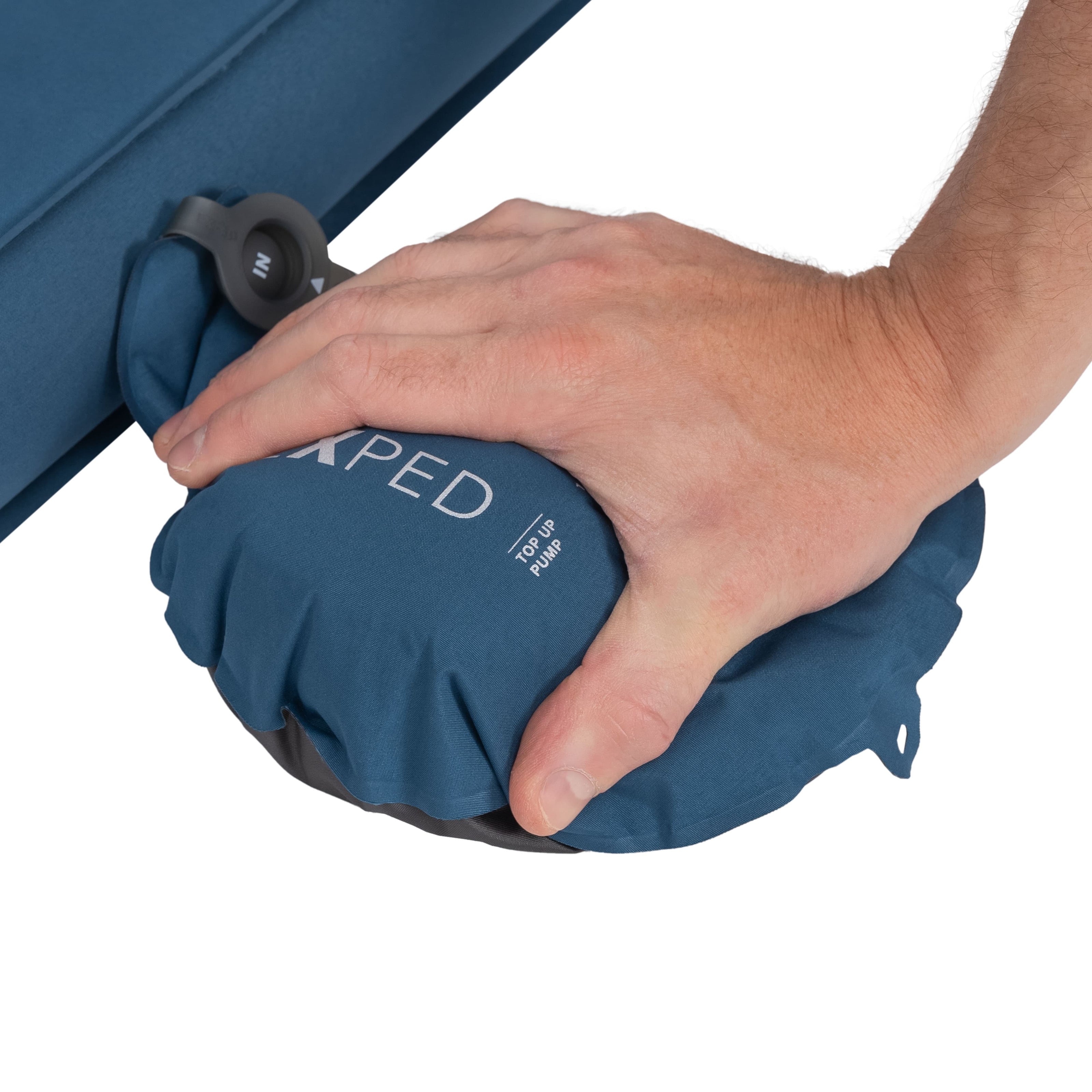 EXPED DeepSleep pump in use